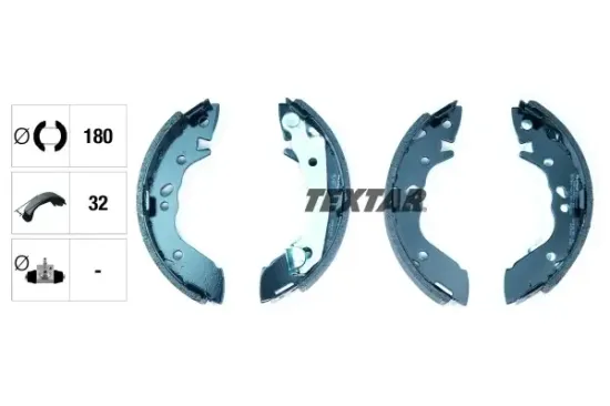 Bremsbackensatz Hinterachse TEXTAR 91056800 Bild Bremsbackensatz Hinterachse TEXTAR 91056800