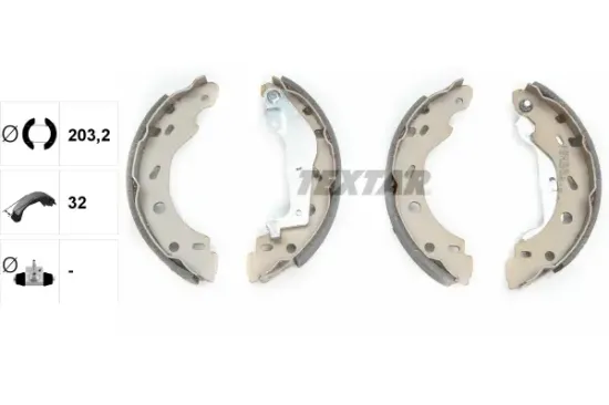 Bremsbackensatz Hinterachse TEXTAR 91057400 Bild Bremsbackensatz Hinterachse TEXTAR 91057400