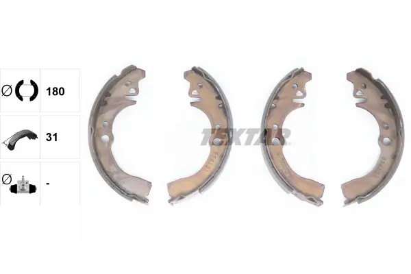 Bremsbackensatz Hinterachse TEXTAR 91057500