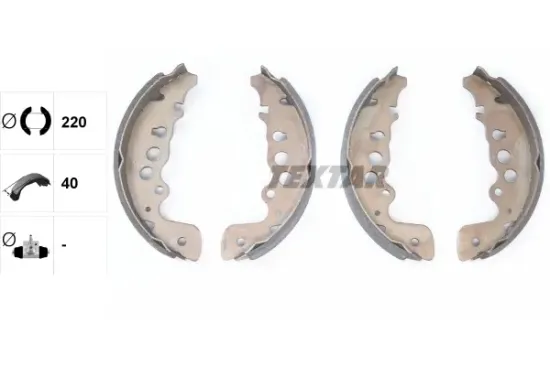 Bremsbackensatz Hinterachse TEXTAR 91057600 Bild Bremsbackensatz Hinterachse TEXTAR 91057600