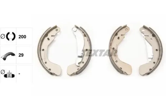 Bremsbackensatz Hinterachse TEXTAR 91058100 Bild Bremsbackensatz Hinterachse TEXTAR 91058100