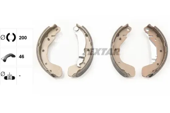 Bremsbackensatz Hinterachse TEXTAR 91058200 Bild Bremsbackensatz Hinterachse TEXTAR 91058200
