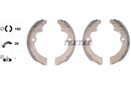 Bremsbackensatz Hinterachse TEXTAR 91058500 Bild Bremsbackensatz Hinterachse TEXTAR 91058500