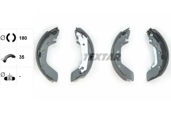 Bremsbackensatz Hinterachse TEXTAR 91059600 Bild Bremsbackensatz Hinterachse TEXTAR 91059600