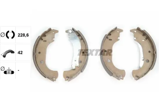 Bremsbackensatz Hinterachse TEXTAR 91059900 Bild Bremsbackensatz Hinterachse TEXTAR 91059900