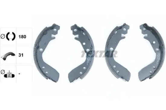 Bremsbackensatz Hinterachse TEXTAR 91060400 Bild Bremsbackensatz Hinterachse TEXTAR 91060400