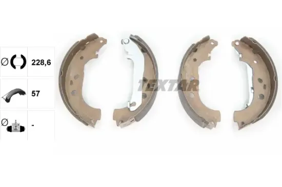 Bremsbackensatz Hinterachse TEXTAR 91061400 Bild Bremsbackensatz Hinterachse TEXTAR 91061400