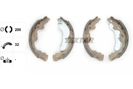 Bremsbackensatz Hinterachse TEXTAR 91064500 Bild Bremsbackensatz Hinterachse TEXTAR 91064500