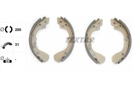 Bremsbackensatz Hinterachse TEXTAR 91065000 Bild Bremsbackensatz Hinterachse TEXTAR 91065000