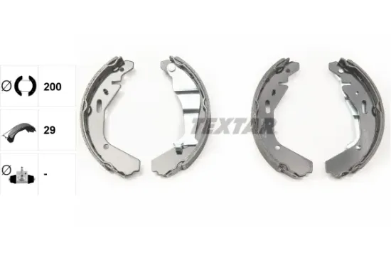 Bremsbackensatz Hinterachse TEXTAR 91065200 Bild Bremsbackensatz Hinterachse TEXTAR 91065200