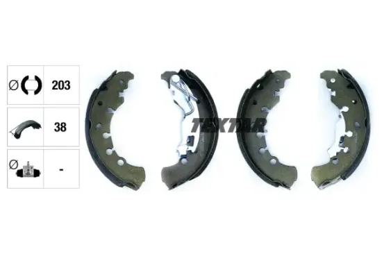 Bremsbackensatz Hinterachse TEXTAR 91065300 Bild Bremsbackensatz Hinterachse TEXTAR 91065300