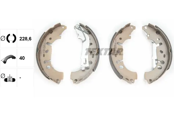 Bremsbackensatz Hinterachse TEXTAR 91065400