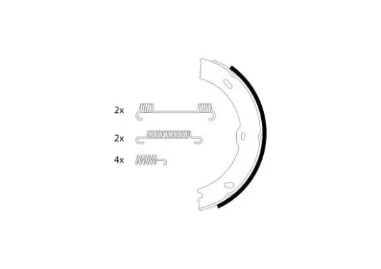 Bremsbackensatz, Feststellbremse Hinterachse TEXTAR 91066800 Bild Bremsbackensatz, Feststellbremse Hinterachse TEXTAR 91066800