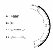 Bremsbackensatz, Feststellbremse Hinterachse TEXTAR 91066900