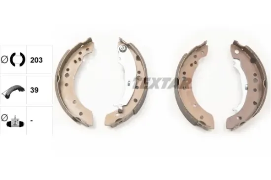 Bremsbackensatz Hinterachse TEXTAR 91068800 Bild Bremsbackensatz Hinterachse TEXTAR 91068800