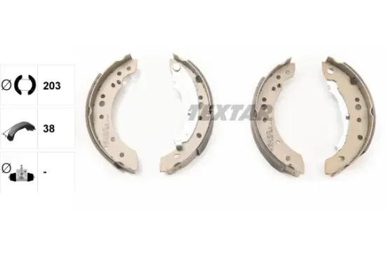 Bremsbackensatz Hinterachse TEXTAR 91071400 Bild Bremsbackensatz Hinterachse TEXTAR 91071400
