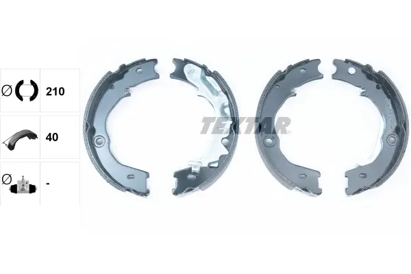 Bremsbackensatz, Feststellbremse Hinterachse TEXTAR 91072700