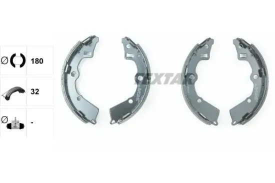 Bremsbackensatz Hinterachse TEXTAR 91072900 Bild Bremsbackensatz Hinterachse TEXTAR 91072900