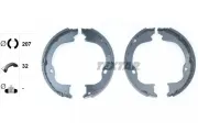 Bremsbackensatz, Feststellbremse Hinterachse TEXTAR 91073500