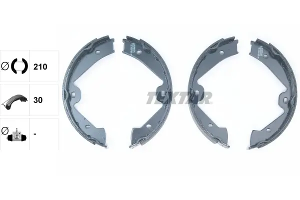Bremsbackensatz, Feststellbremse Hinterachse TEXTAR 91074700