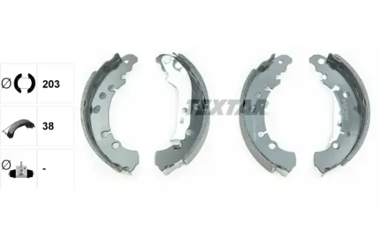 Bremsbackensatz Hinterachse TEXTAR 91075000 Bild Bremsbackensatz Hinterachse TEXTAR 91075000