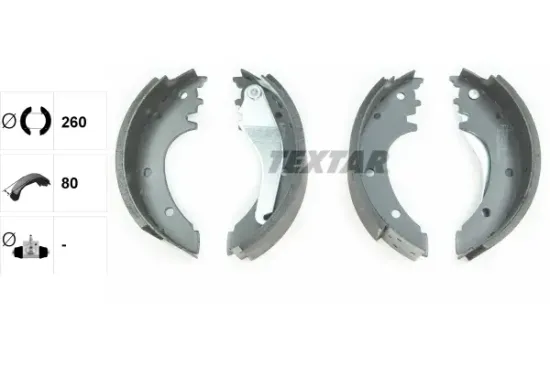 Bremsbackensatz Hinterachse TEXTAR 91075600 Bild Bremsbackensatz Hinterachse TEXTAR 91075600