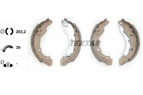 Bremsbackensatz Hinterachse TEXTAR 91077200