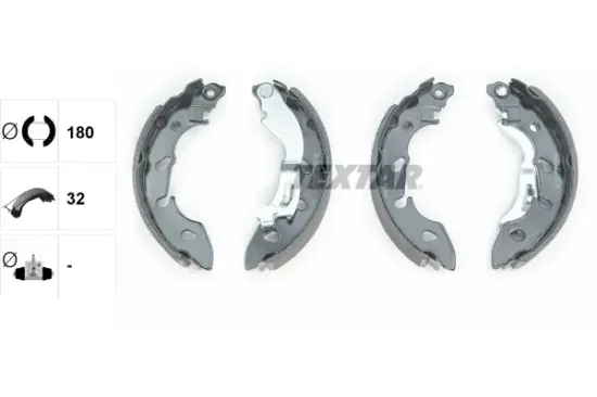 Bremsbackensatz Hinterachse TEXTAR 91079700 Bild Bremsbackensatz Hinterachse TEXTAR 91079700