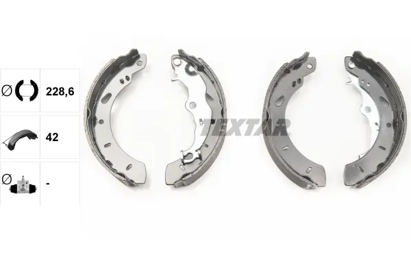 Bremsbackensatz Hinterachse TEXTAR 91079800