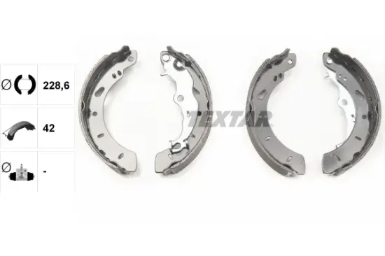 Bremsbackensatz Hinterachse TEXTAR 91079800 Bild Bremsbackensatz Hinterachse TEXTAR 91079800