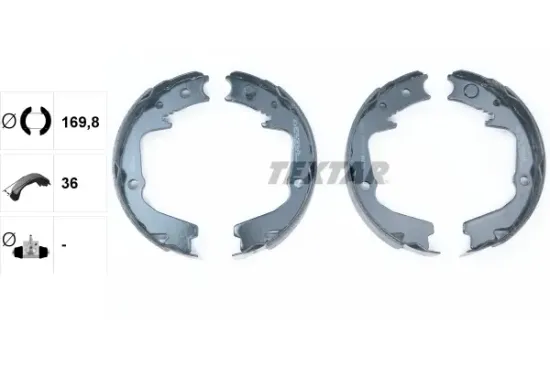 Bremsbackensatz, Feststellbremse Hinterachse TEXTAR 91080400 Bild Bremsbackensatz, Feststellbremse Hinterachse TEXTAR 91080400