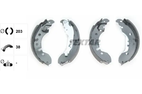 Bremsbackensatz Hinterachse TEXTAR 91080700