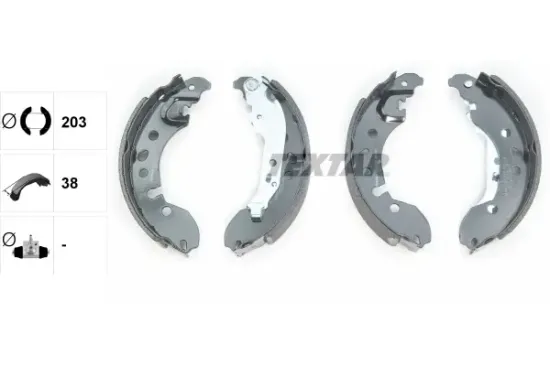 Bremsbackensatz Hinterachse TEXTAR 91080700 Bild Bremsbackensatz Hinterachse TEXTAR 91080700