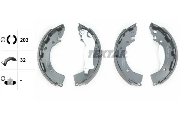 Bremsbackensatz Hinterachse TEXTAR 91080800