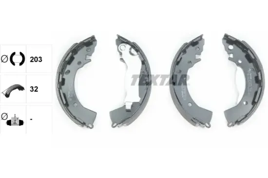 Bremsbackensatz Hinterachse TEXTAR 91080800 Bild Bremsbackensatz Hinterachse TEXTAR 91080800