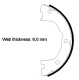 Bremsbackensatz, Feststellbremse Hinterachse TEXTAR 91081400