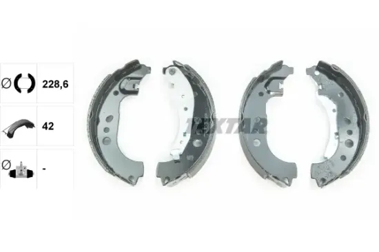 Bremsbackensatz Hinterachse TEXTAR 91081700 Bild Bremsbackensatz Hinterachse TEXTAR 91081700