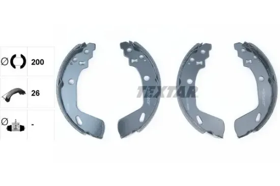 Bremsbackensatz Hinterachse TEXTAR 91082200 Bild Bremsbackensatz Hinterachse TEXTAR 91082200