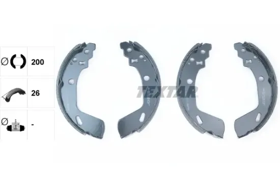 Bremsbackensatz Hinterachse TEXTAR 91082200 Bild Bremsbackensatz Hinterachse TEXTAR 91082200