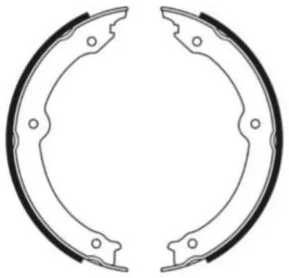 Bremsbackensatz, Feststellbremse Hinterachse TEXTAR 91087100