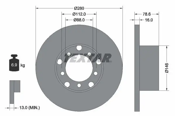 Bremsscheibe TEXTAR 93012400