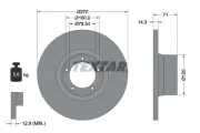 Bremsscheibe Vorderachse TEXTAR 92014900