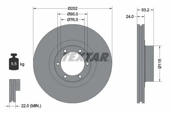 Bremsscheibe TEXTAR 92017203