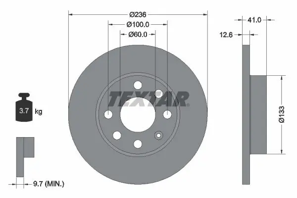 Bremsscheibe TEXTAR 92020903