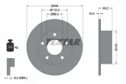 Bremsscheibe Hinterachse TEXTAR 92022800