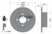 Bremsscheibe Hinterachse TEXTAR 92026100