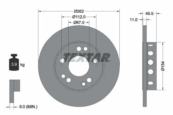 Bremsscheibe TEXTAR 92027403