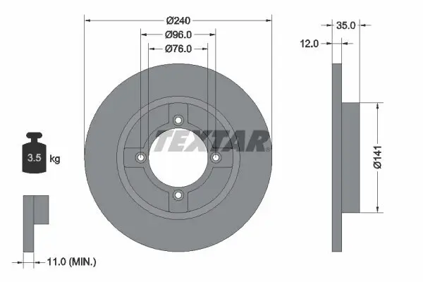 Bremsscheibe TEXTAR 92029300