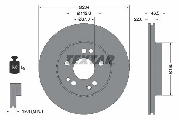 Bremsscheibe TEXTAR 92031900