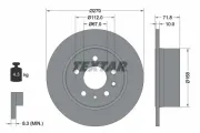 Bremsscheibe Hinterachse TEXTAR 92032600
